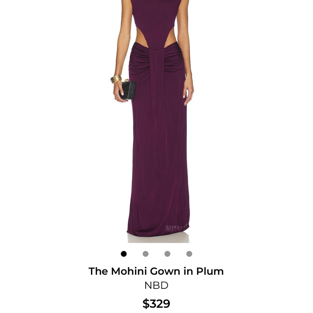 NBD Backless Plum Evening Dress